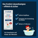 Evolsin Läuseshampoo Doppelpack mit 2 Läusekämmen für Erwachsene & Kinder