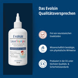 Evolsin Läuseshampoo Doppelpack mit 2 Läusekämmen für Erwachsene & Kinder