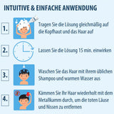 Evolsin Läuseshampoo Doppelpack mit 2 Läusekämmen für Erwachsene & Kinder