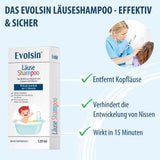 Evolsin Läuseshampoo Doppelpack mit 2 Läusekämmen für Erwachsene & Kinder