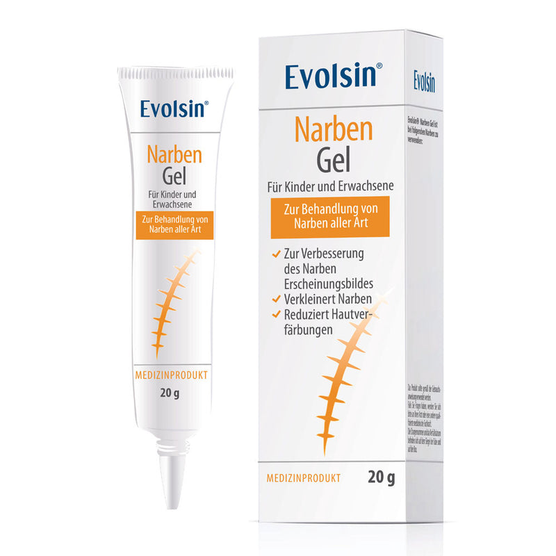 Evolsin Narben-Gel 20g für Kinder & Erwachsene - Narbensalbe geeignet für alle Narbentypen