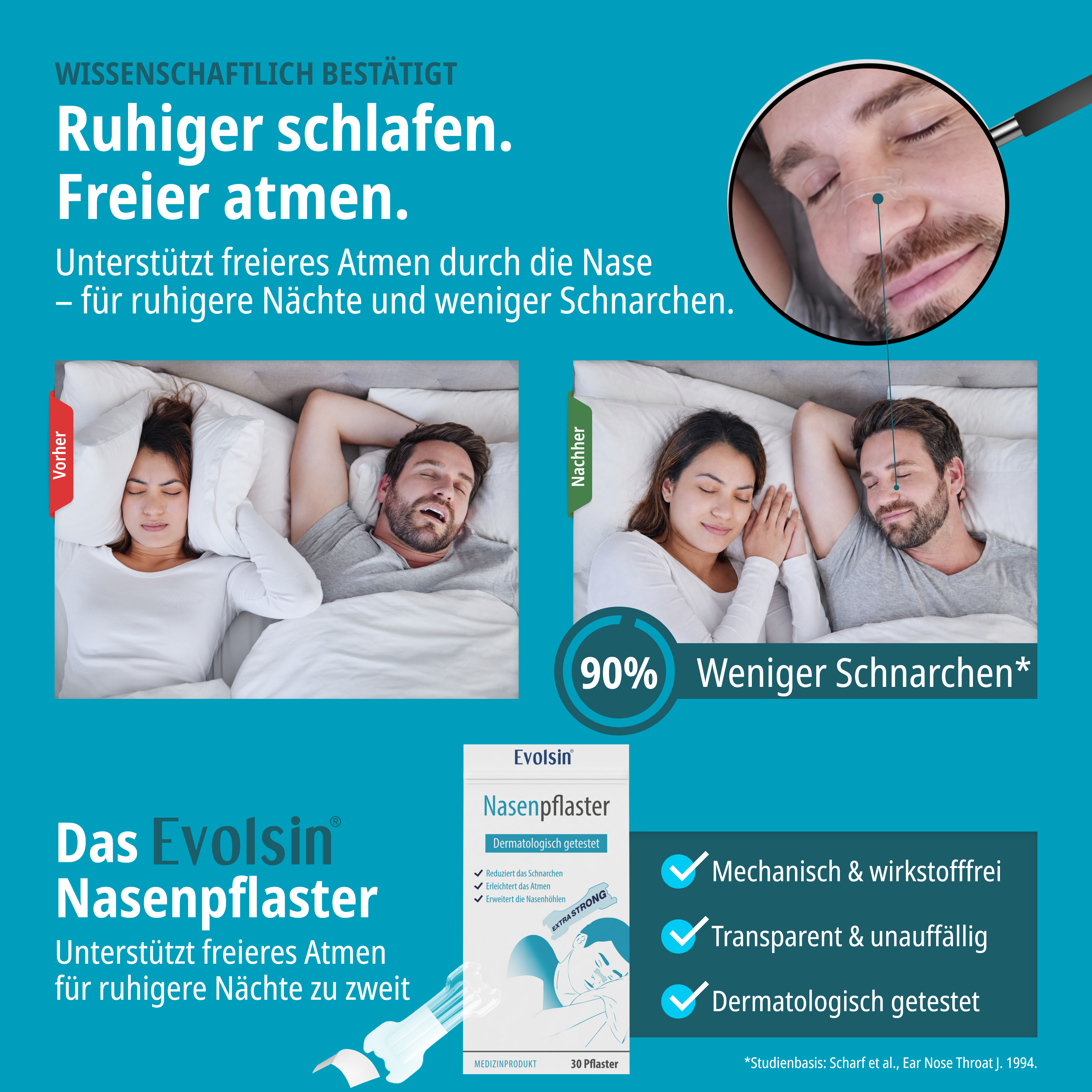 Anti Schnarch Nasenpflaster Doppelpack