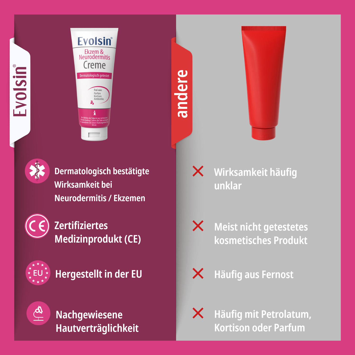 Ekzem & Neurodermitis Creme OHNE Kortison, 50ml