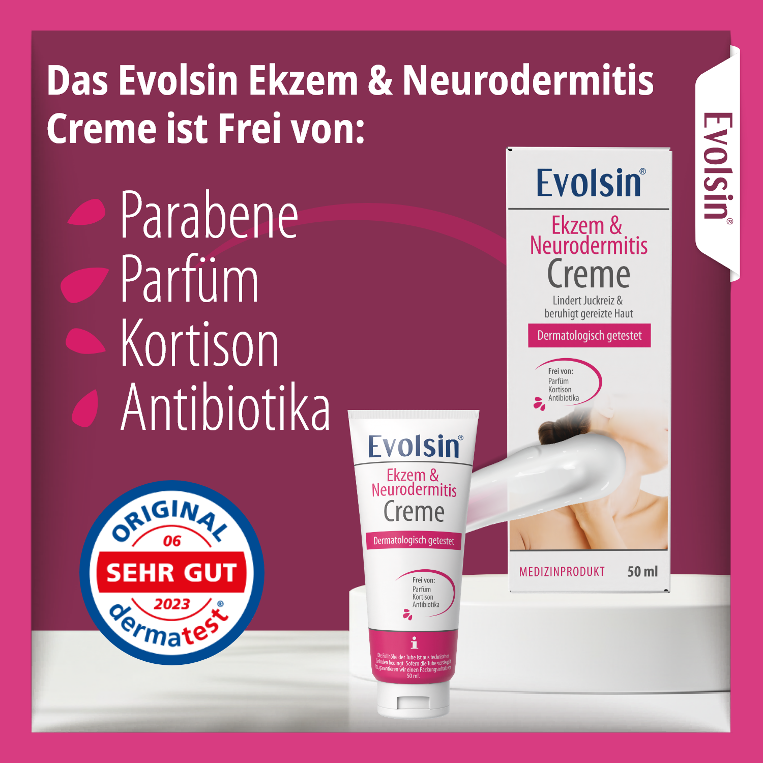 Ekzem & Neurodermitis Creme OHNE Kortison, 50ml