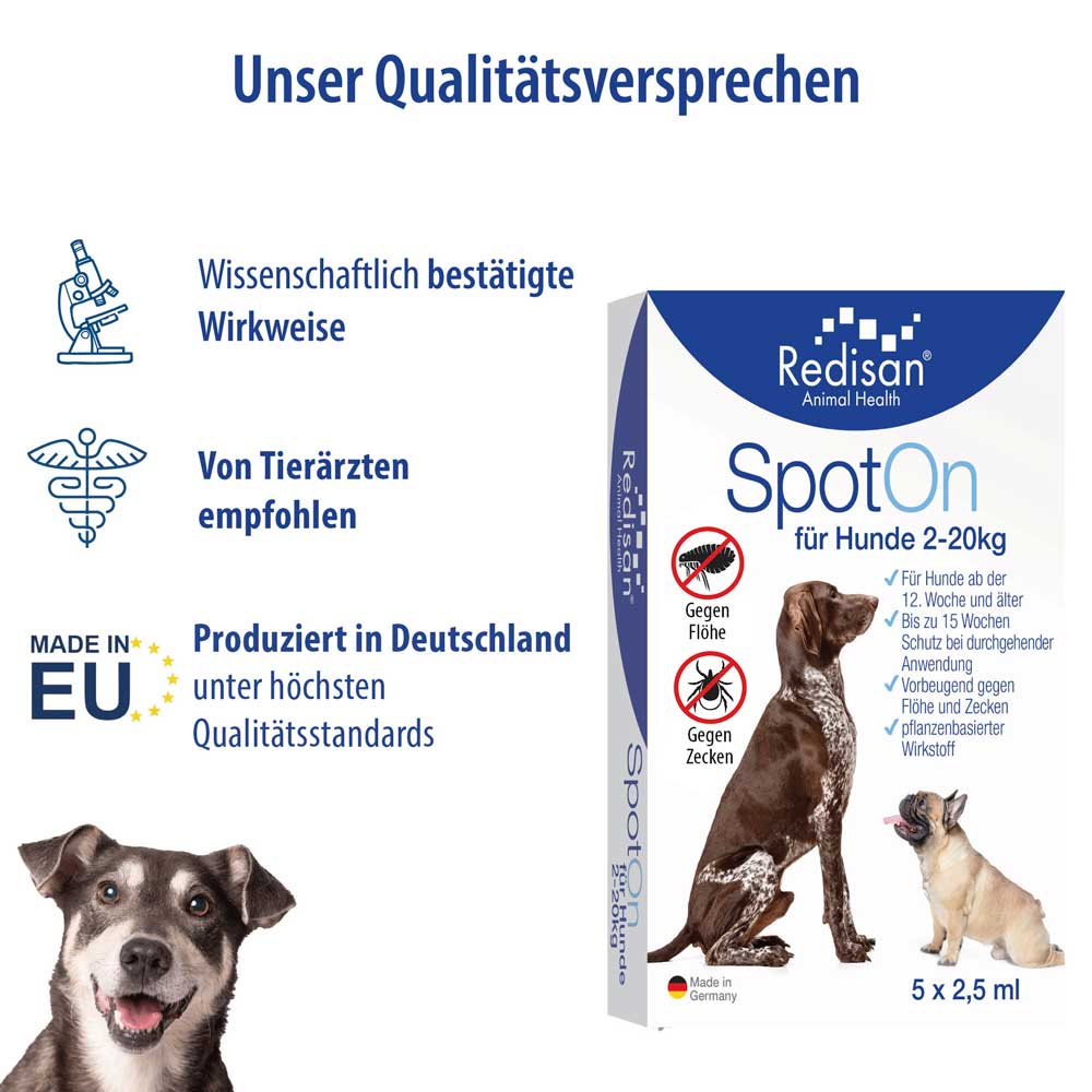 Redisan® Spot on Hund - Pflanzenbasiertes Zeckenmittel OHNE CHEMIE