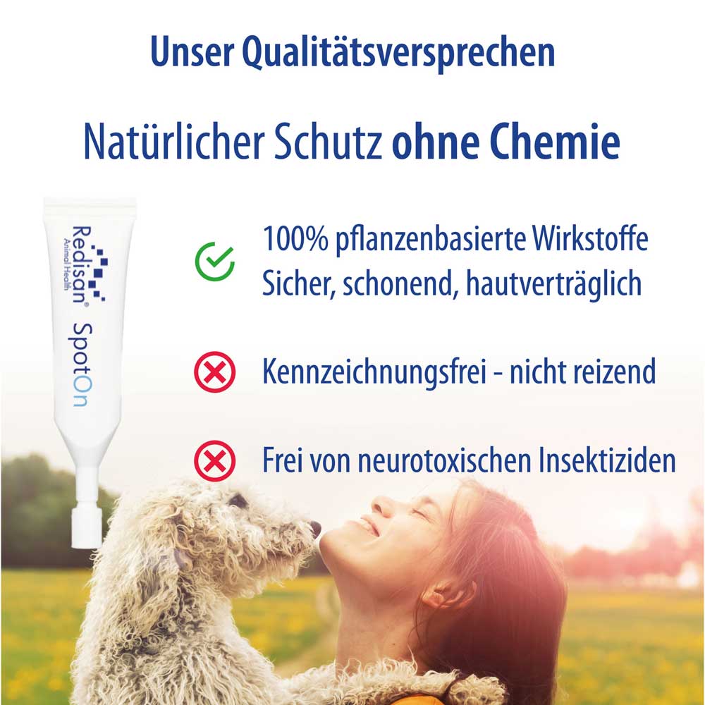 Redisan® Spot on Hund - Pflanzenbasiertes Zeckenmittel OHNE CHEMIE