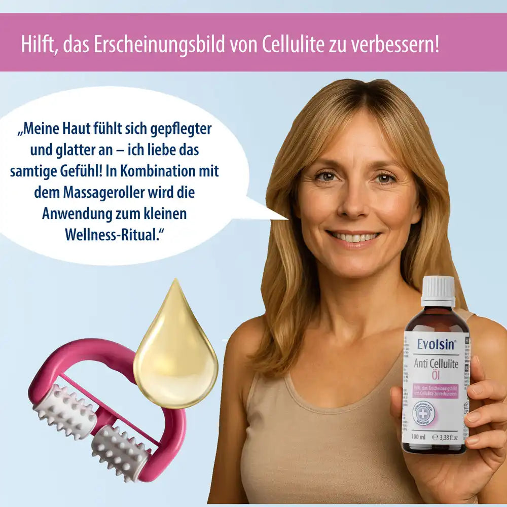 Anti Cellulite Öl Set mit Roller