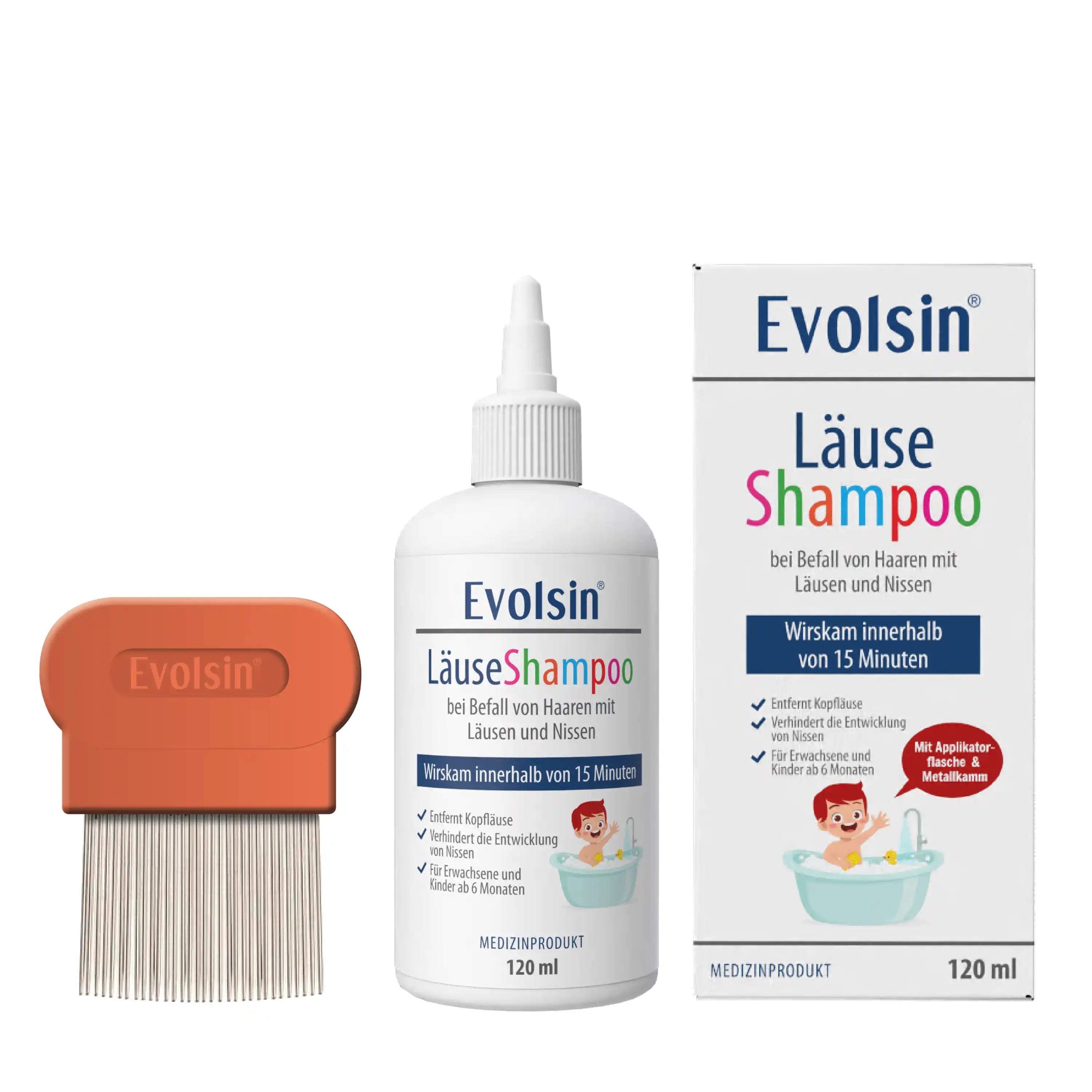 Läuseshampoo mit Läusekamm für Erwachsene & Kinder