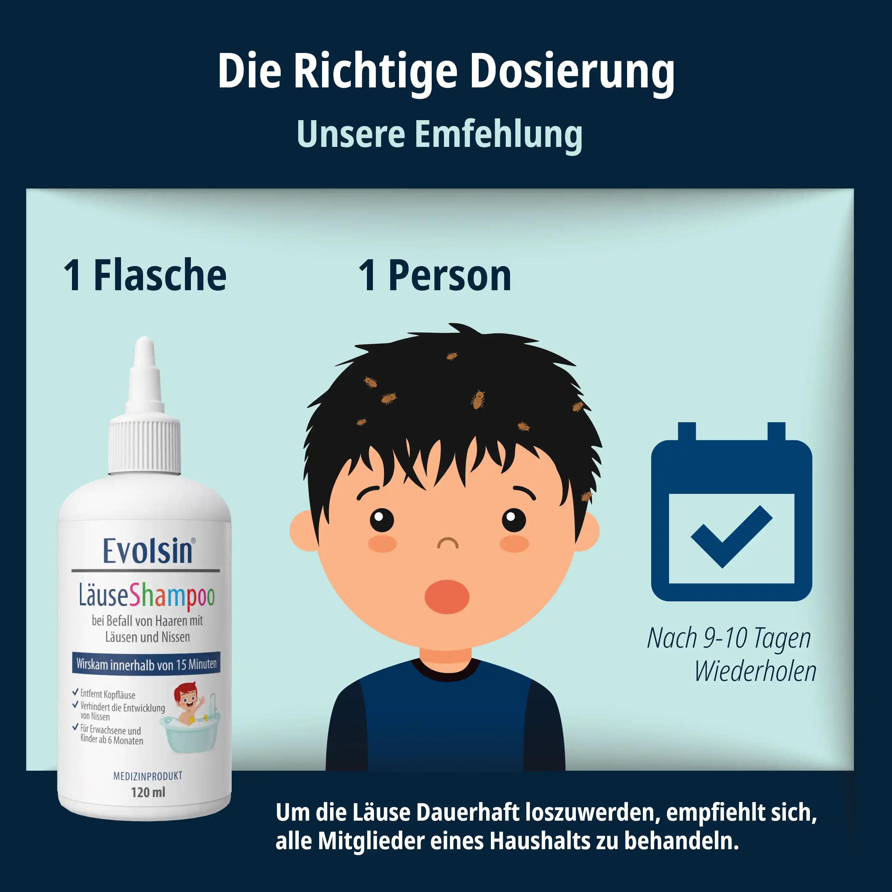 Läuseshampoo mit Läusekamm für Erwachsene & Kinder
