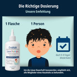 Evolsin Läuseshampoo Doppelpack mit 2 Läusekämmen für Erwachsene & Kinder