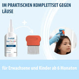 Evolsin Läuseshampoo Doppelpack mit 2 Läusekämmen für Erwachsene & Kinder