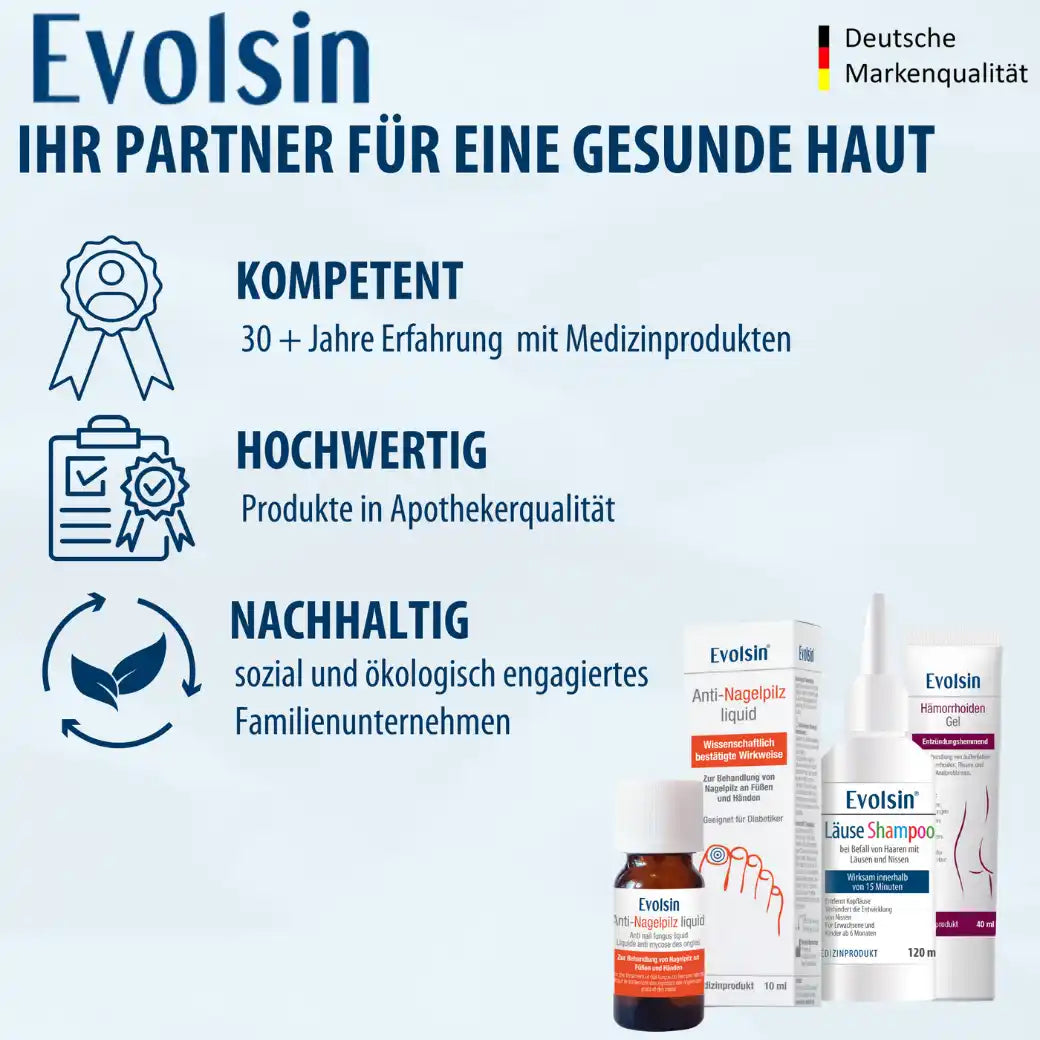 Evolsin Läuseshampoo Doppelpack mit 2 Läusekämmen für Erwachsene & Kinder