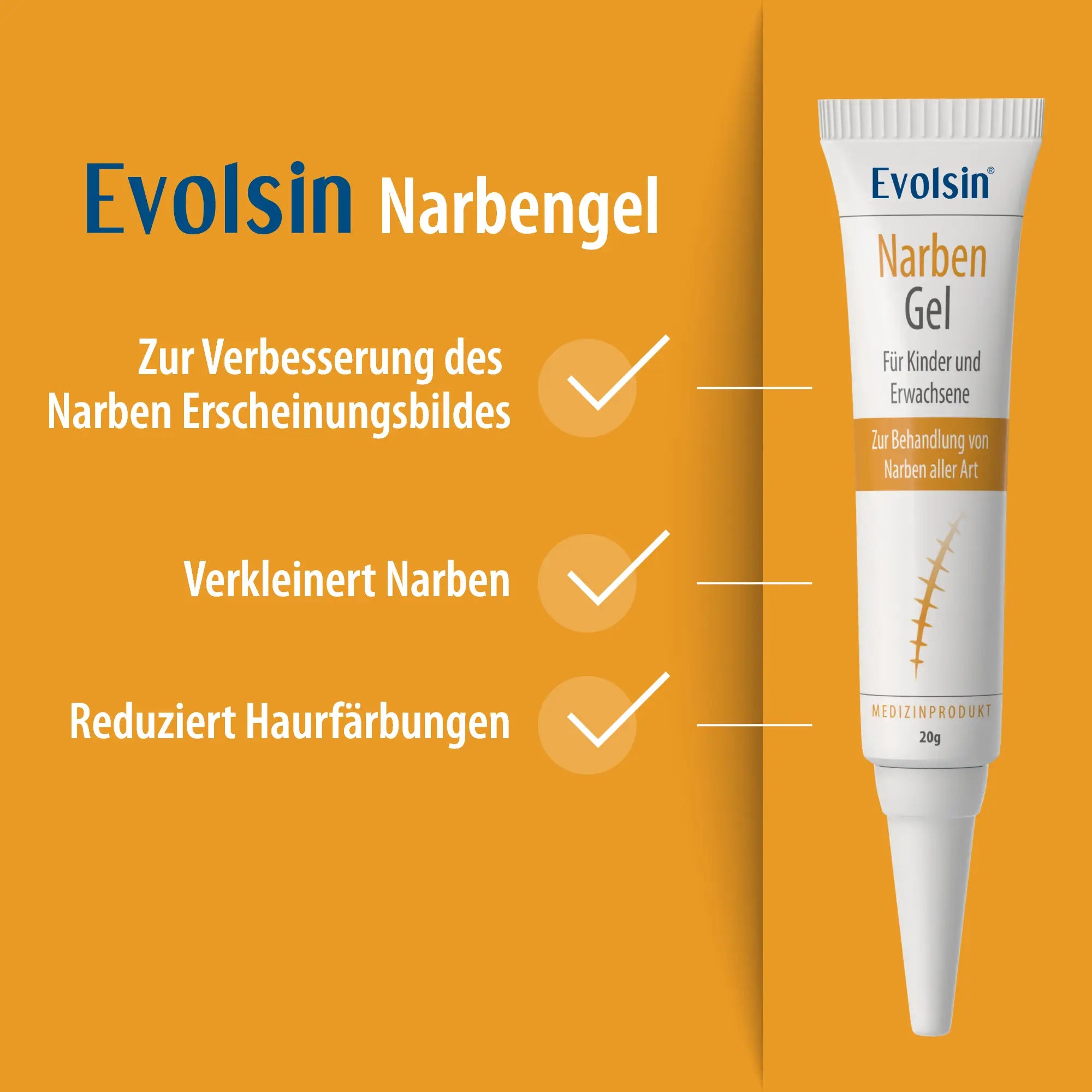 Evolsin Narben-Gel 20g für Kinder & Erwachsene