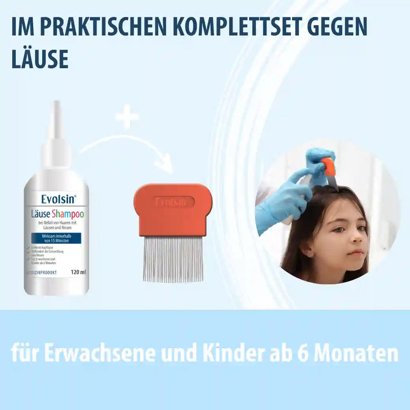 Läuseshampoo mit Läusekamm für Erwachsene & Kinder