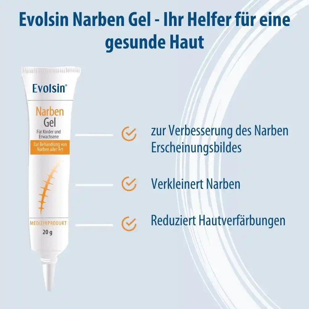Evolsin Narben-Gel 20g für Kinder & Erwachsene - Narbensalbe