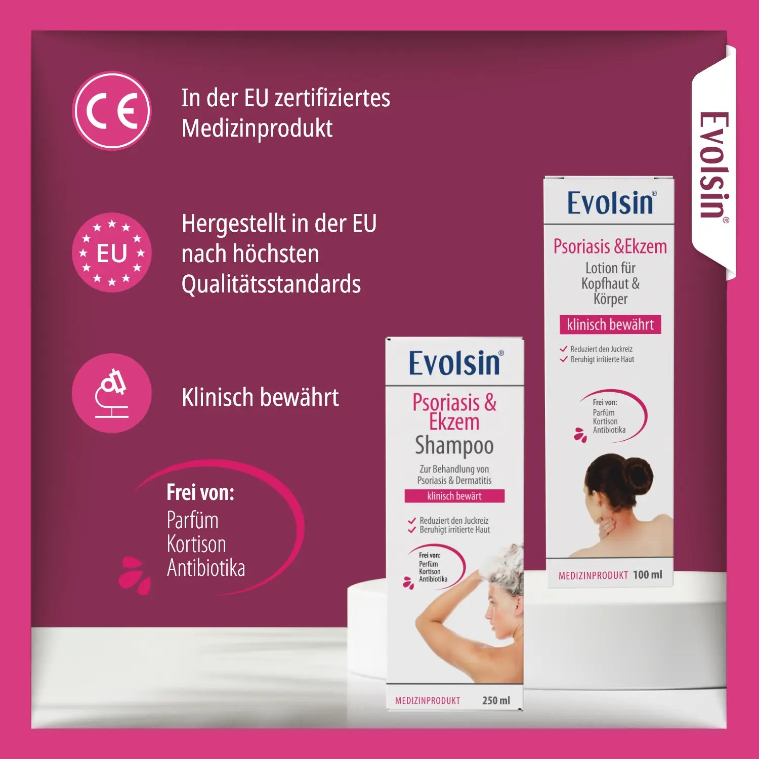 Psoriasis & Ekzem Kopfhaut & Haut Set – Lotion & Shampoo