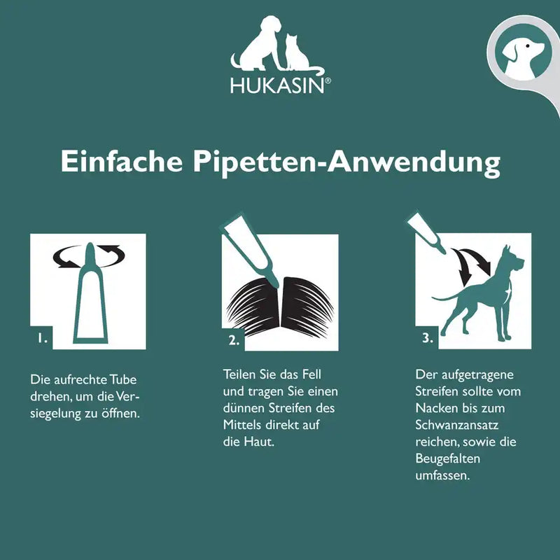 Hukasin® Spot On Hund - Zecken- und Floh Schutz