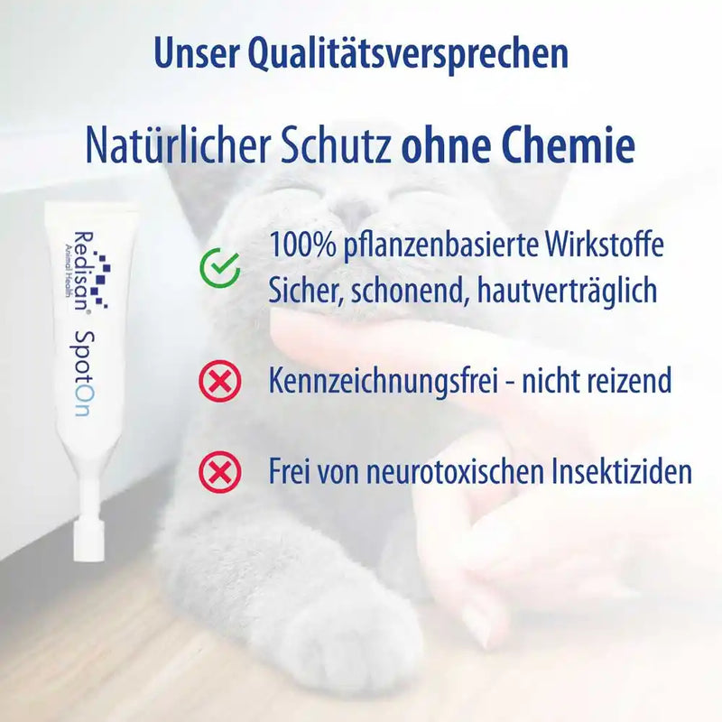 Redisan® Spot on Katze - Pflanzenbasiertes Zeckenmittel OHNE CHEMIE